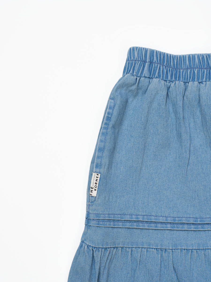 Long Cake Skirt - Light Blue (LBL)