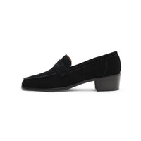 Cheryl Suede Loafers - Black (BLK) - 38F / BLK