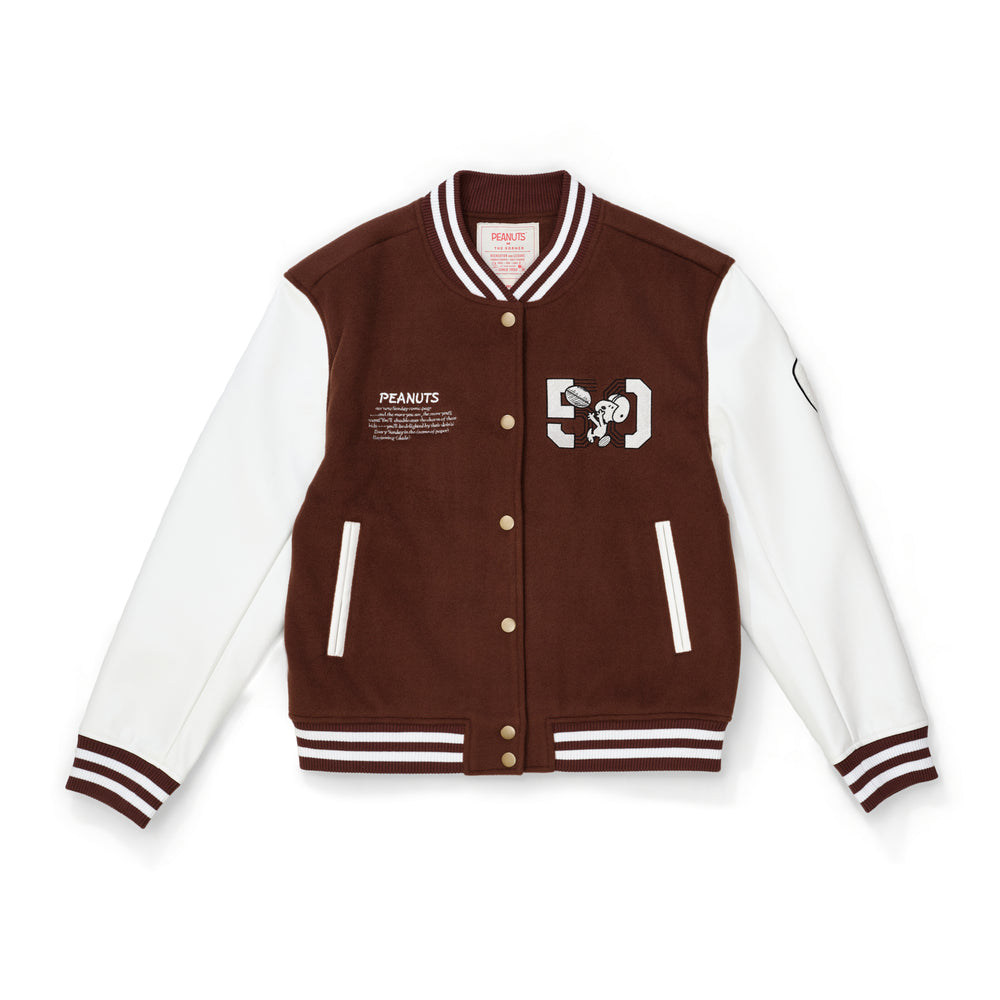 Snoopy Baseball Jacket - Brown (BRN)