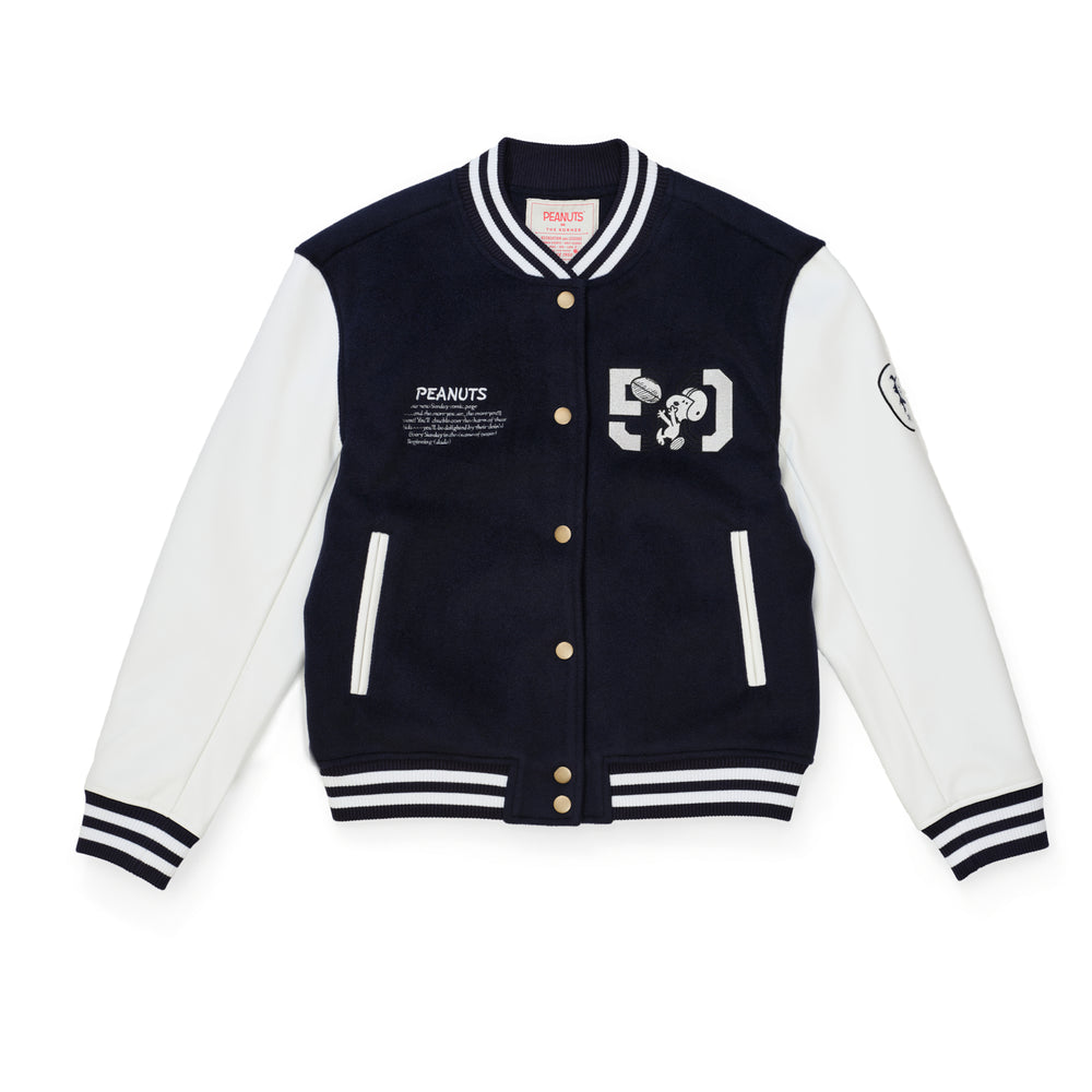 Snoopy Baseball Jacket - Navy (NVY)