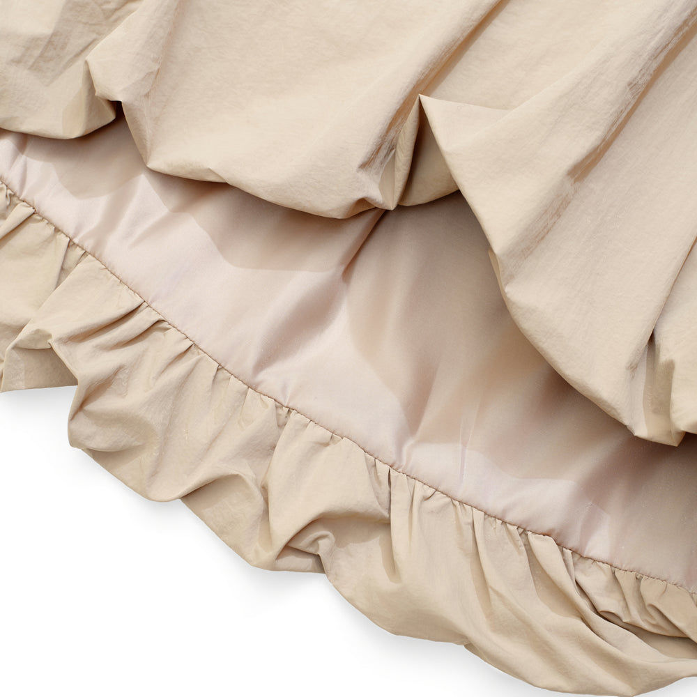 Nylon Puff Skirt - Beige (BEI)