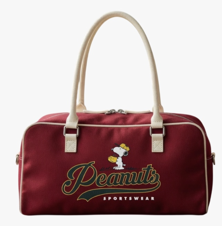 Peanuts Sporty Tote Bag - Burgundy (BGD)