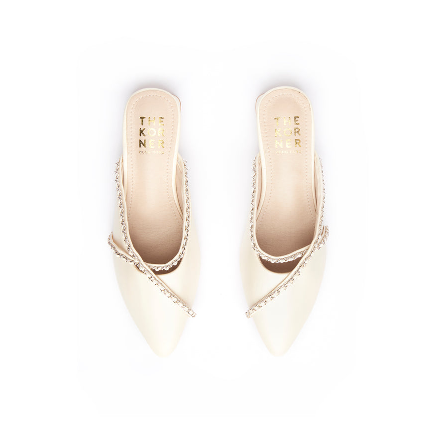 Kross Leather Slippers - Beige ( AT )