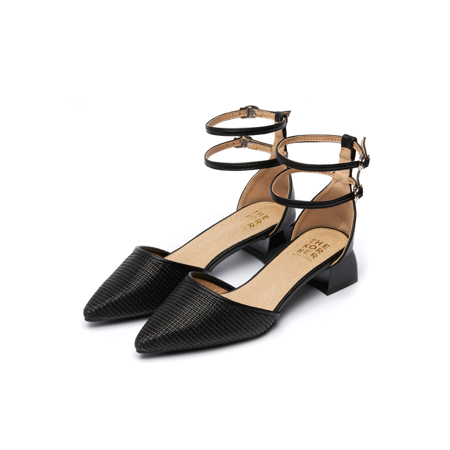 Kayi Linen Sandals - Black ( BLK )