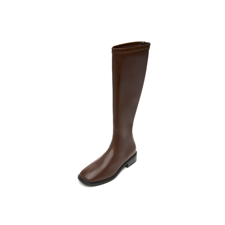 Kelsey Slim Zip Boots - Khaki ( KHK )