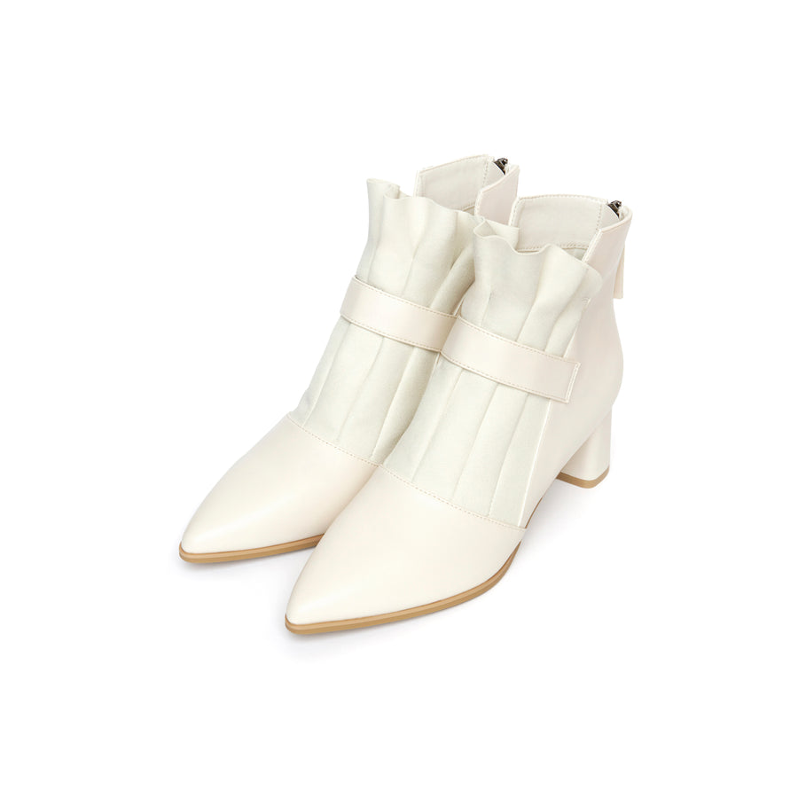 Amiee Heel Boots - Beige (BEI)