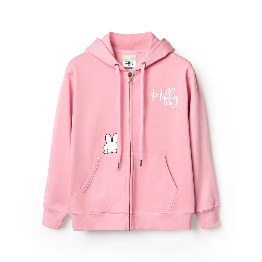 Miffy 70S Head Zip Up Hoodies - Light Pink (LPK)