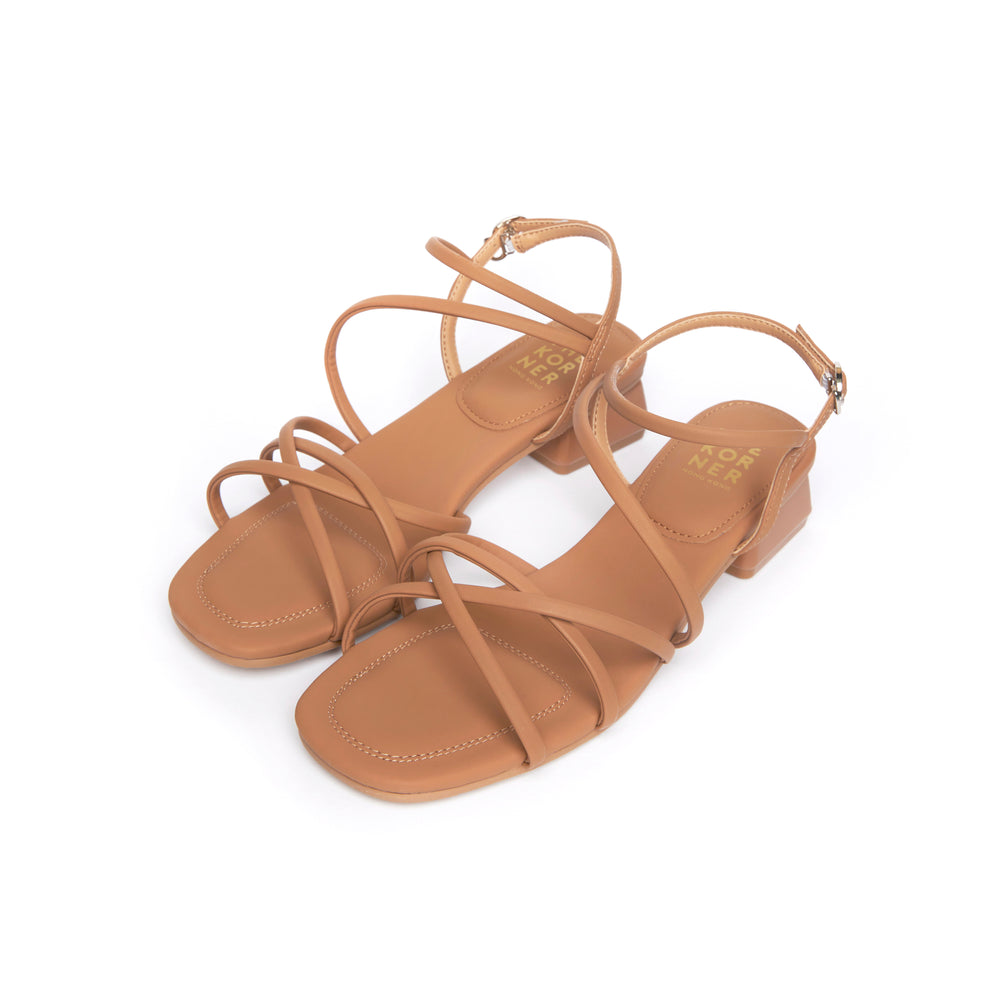Kasual Stripe Sandals - Tan (TAN)
