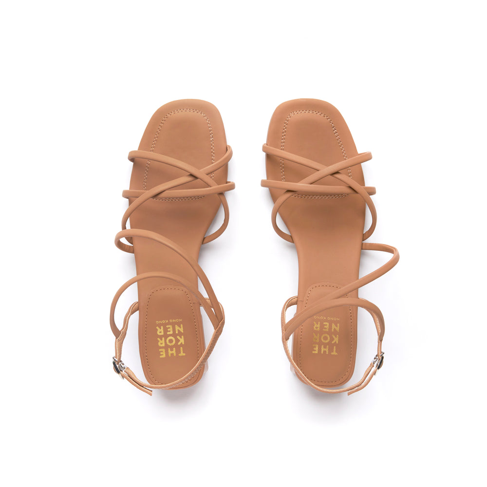 Kasual Stripe Sandals - Tan (TAN)