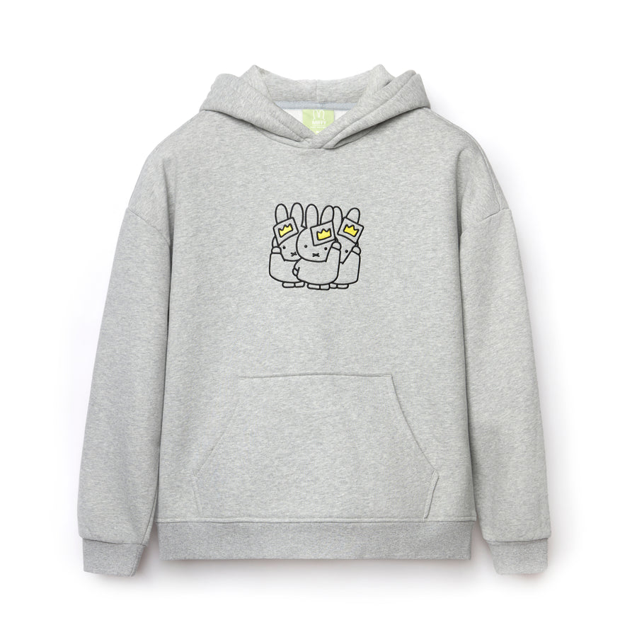 Miffy Three Crown Hoodies - Grey (GRY)