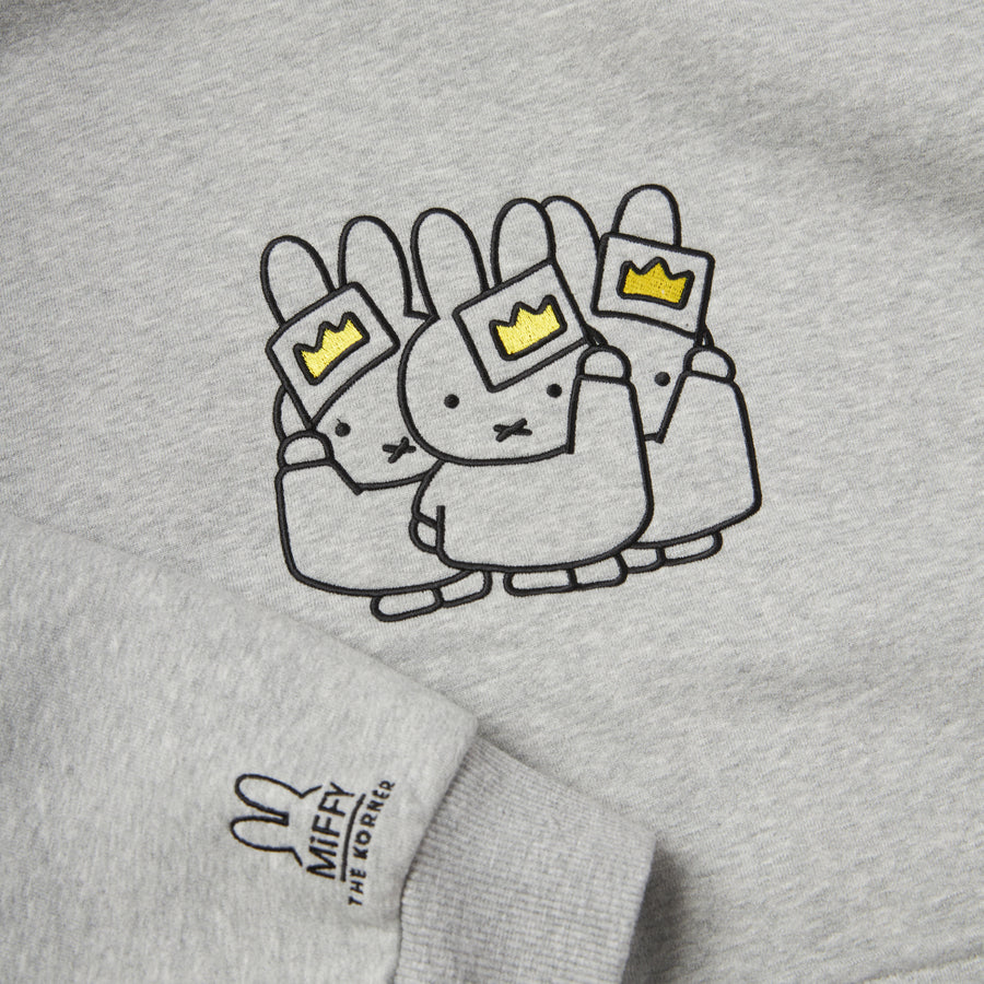 Miffy Three Crown Hoodies - Grey (GRY)