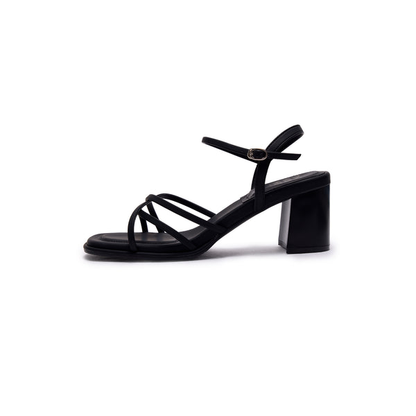 Kasual Stripe Heels - Black (BLK)