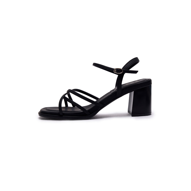Kasual Stripe Heels - Black (BLK)