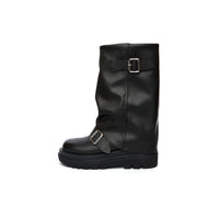 Soul Chic Buckle Boots - Black (BLK) - 39F / BLK