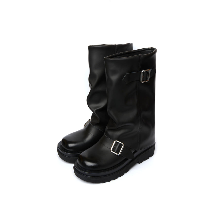 Soul Chic Buckle Boots - Black (BLK)