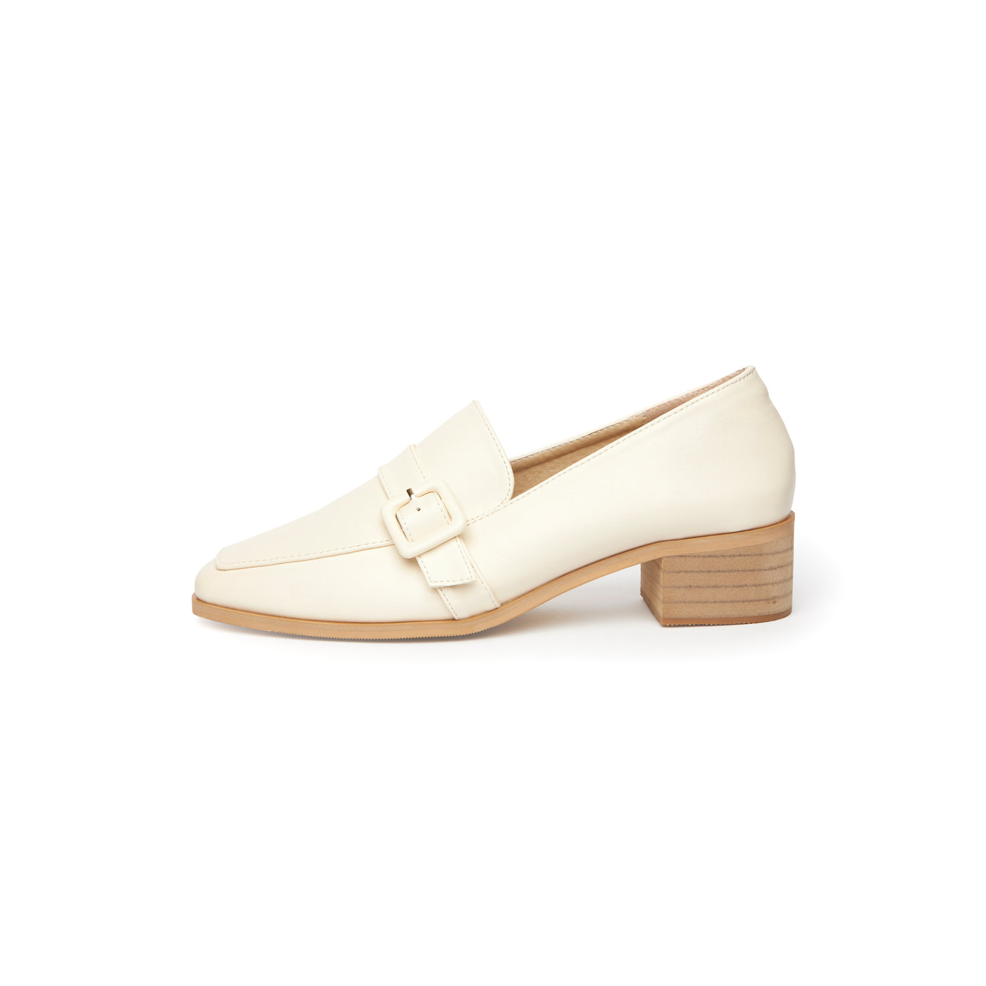 Kenni Buckle Loafers - Beige (BEI)