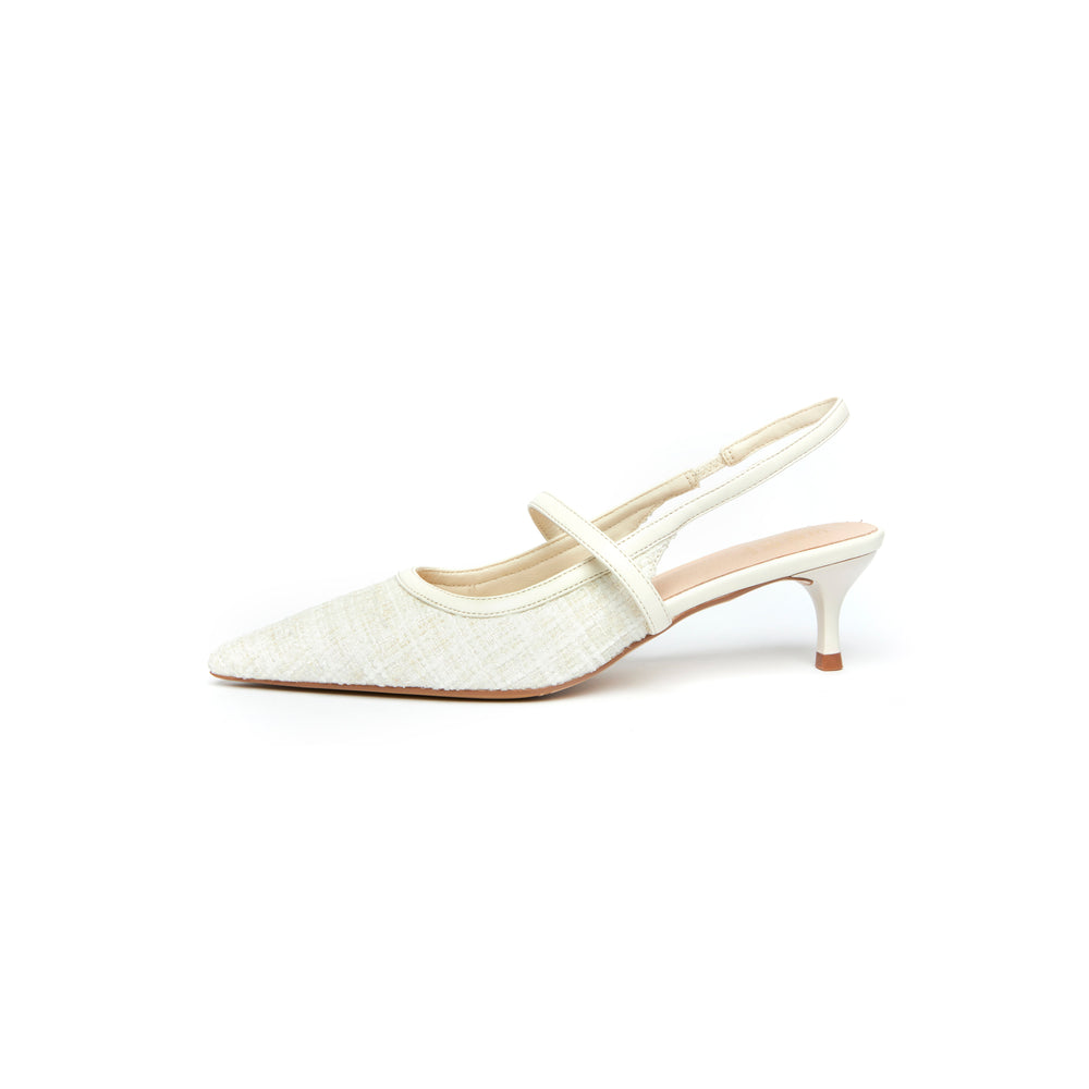 Kleo Tweed Heels - Beige (BEI)