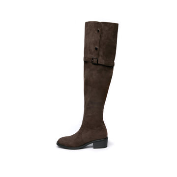 Knee Slim Boots - Khaki (KHK)