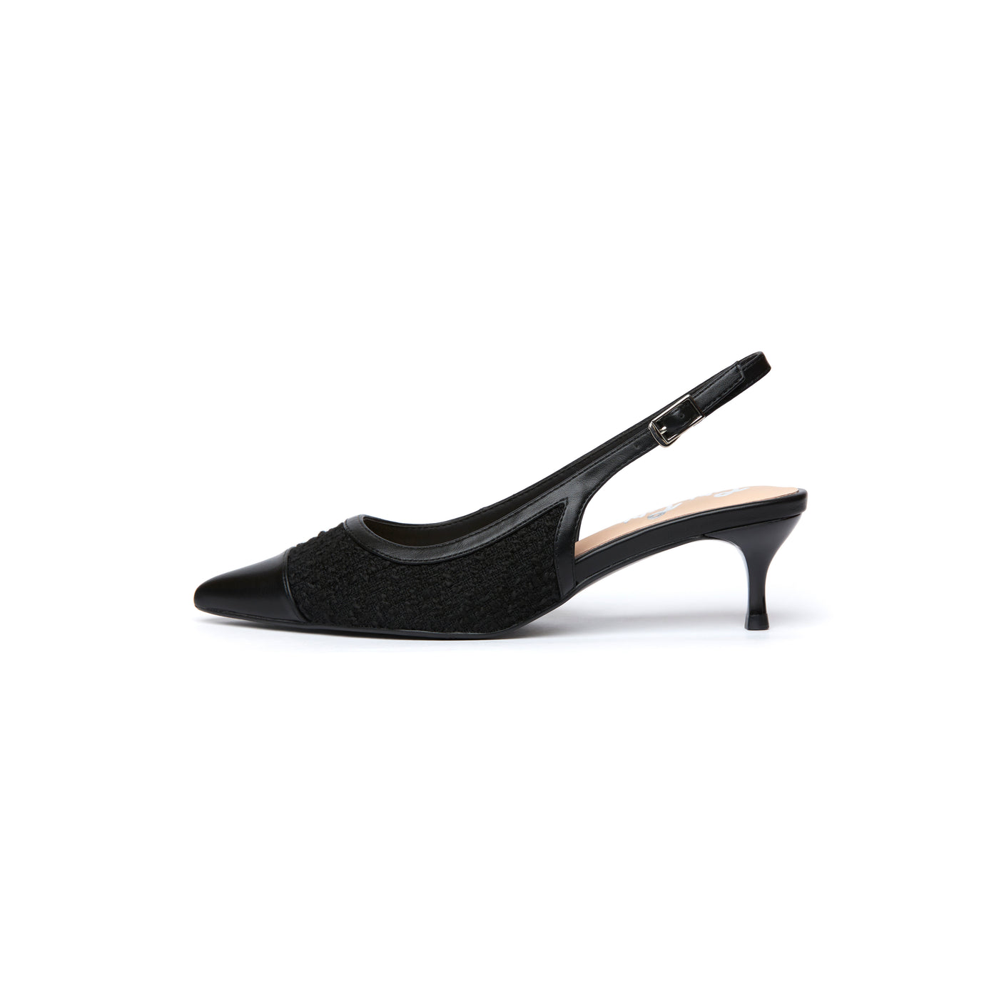 Soul Chic Tweed Heels - Black (BLK)