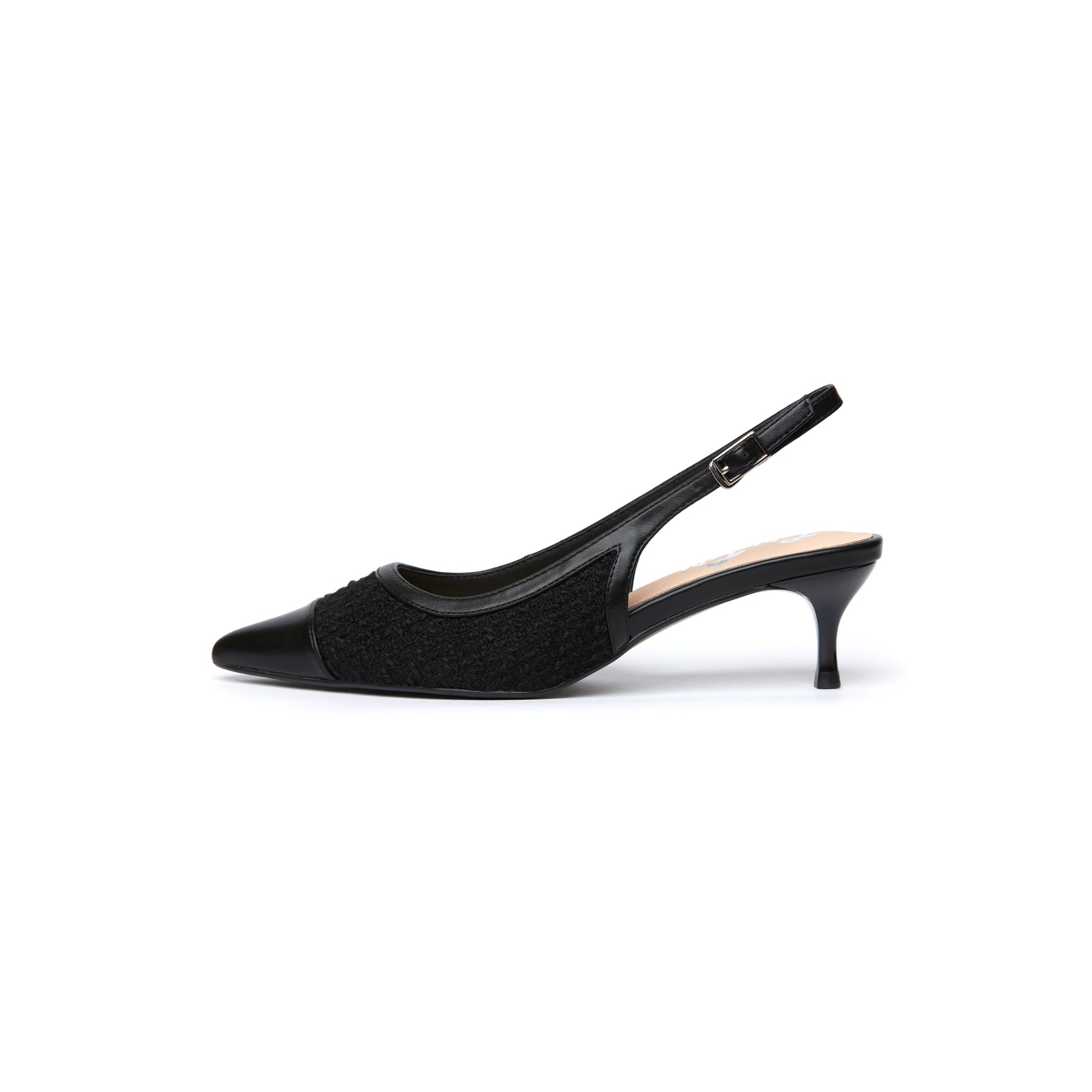 Soul Chic Tweed Heels - Black (BLK)