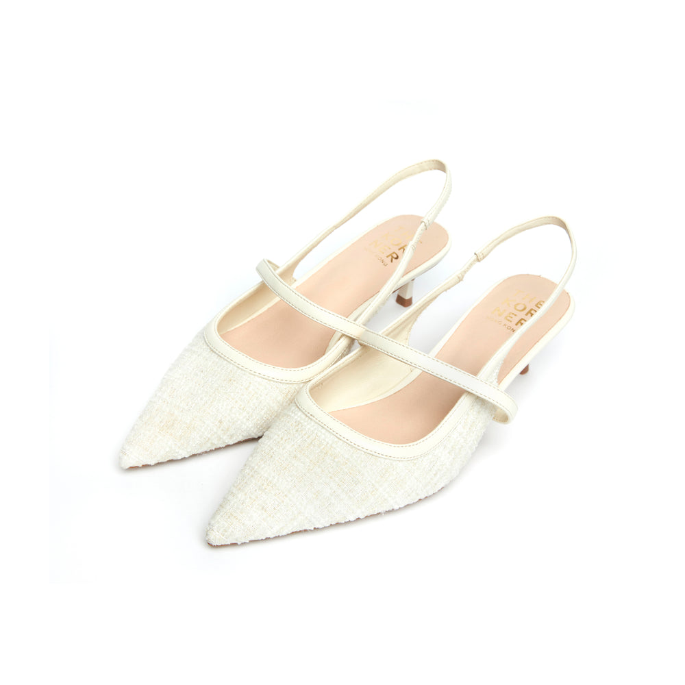 Kleo Tweed Heels - Beige (BEI)