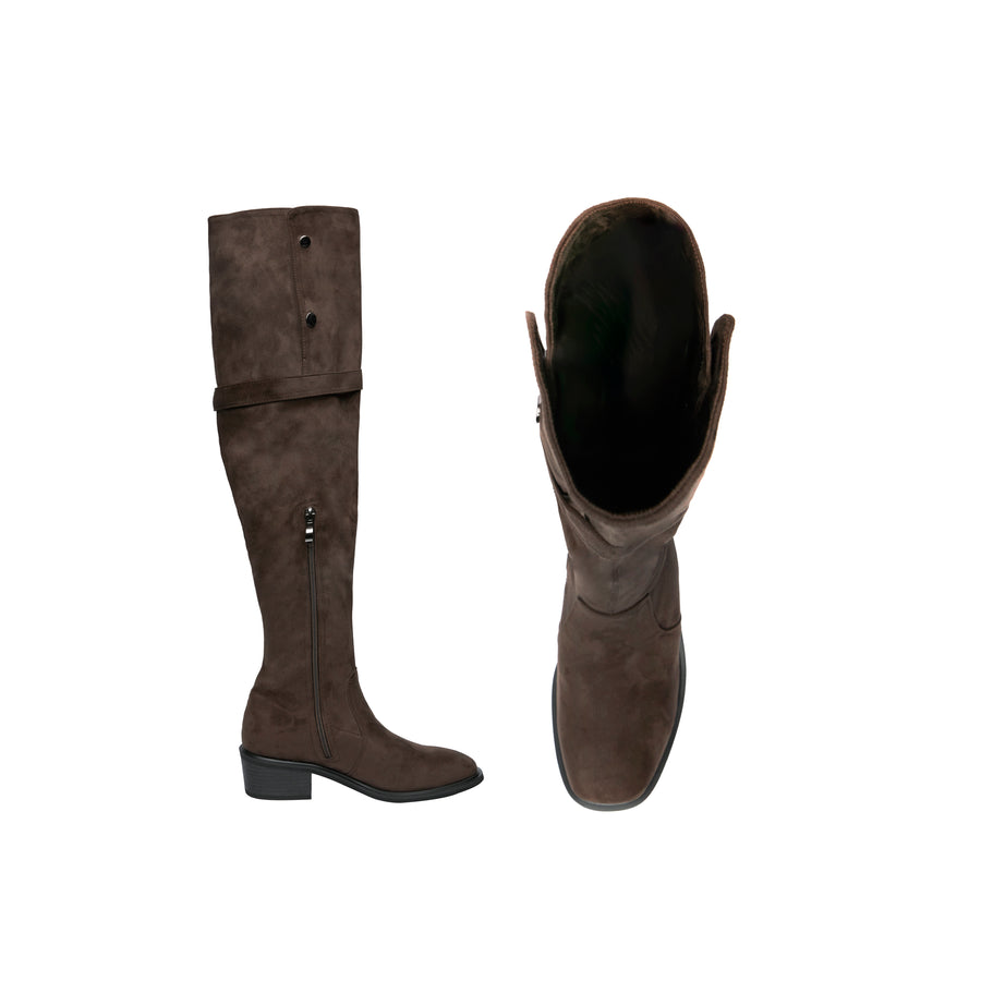 Knee Slim Boots - Khaki (KHK)