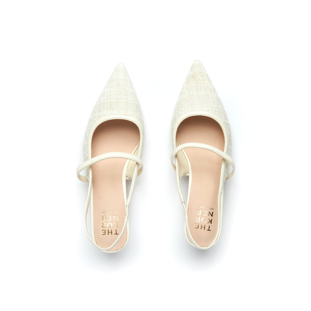 Kleo Tweed Heels - Beige (BEI)