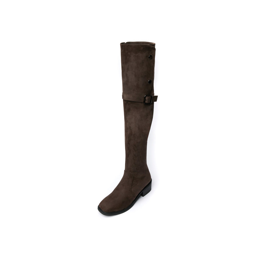 Knee Slim Boots - Khaki (KHK)