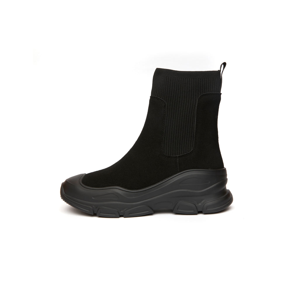 Kiley Suede Boots - Black (BLK)