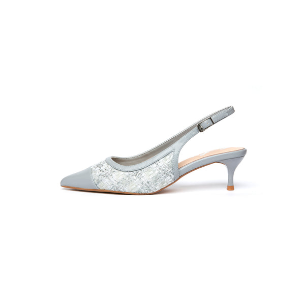 Soul Chic Tweed Heels - Mid Grey (MGY)