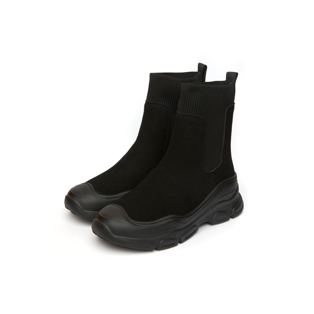 Kiley Suede Boots - Black (BLK)