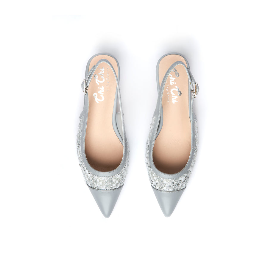 Soul Chic Tweed Heels - Mid Grey (MGY)