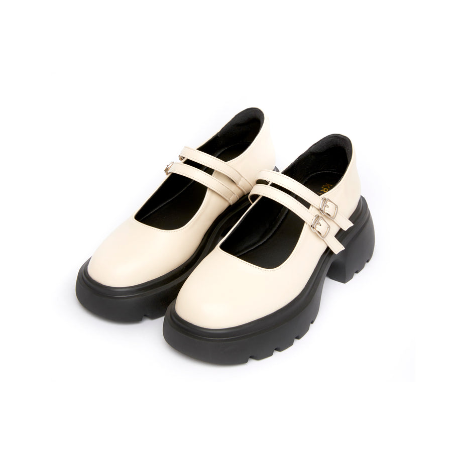 Ribbon Chunky Loafers - Beige (BEI)