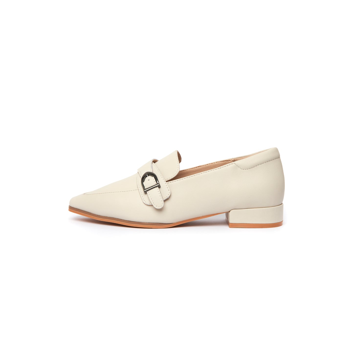 Kristy Buckle Loafers - Beige ( BEI )