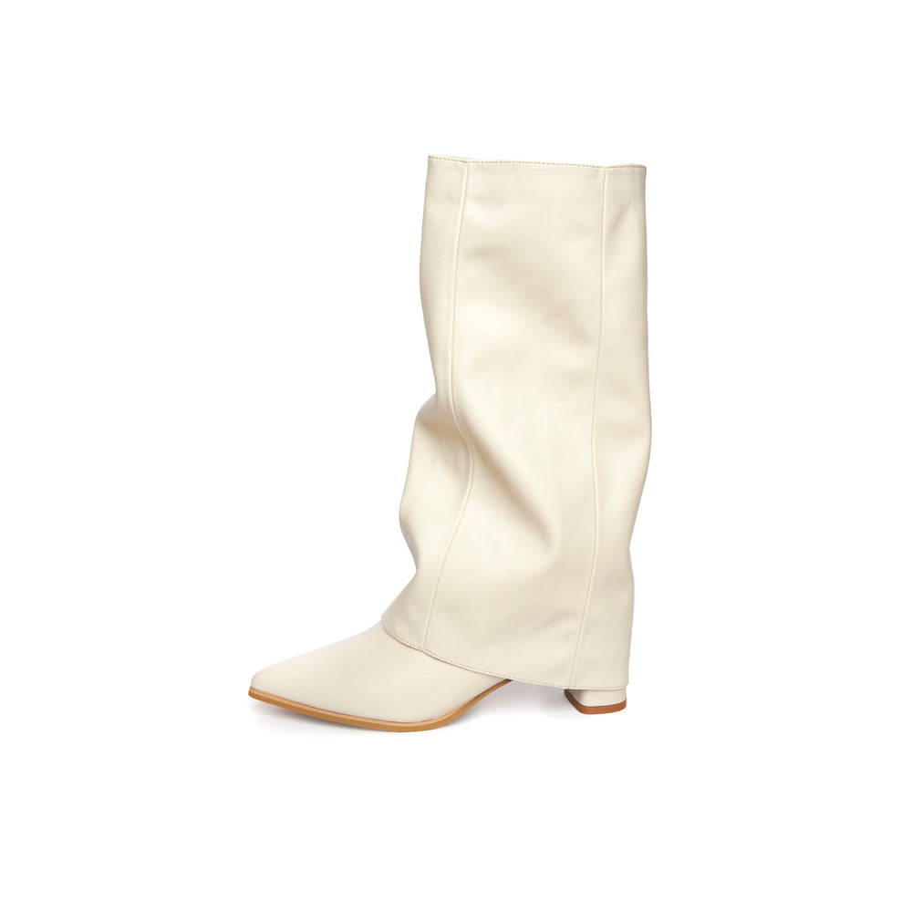 Kedi Heel Boots - Beige (BEI)