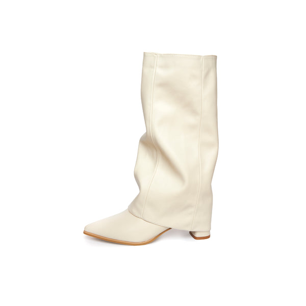 Kedi Heel Boots - Beige (BEI)