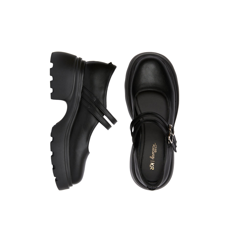 Ribbon Chunky Loafers - Black (BLK)