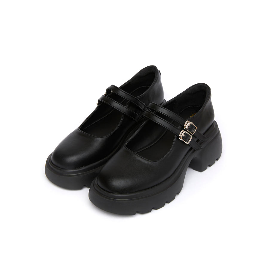 Ribbon Chunky Loafers - Black (BLK)