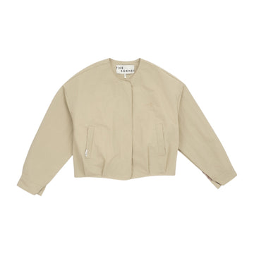 Collarless Jacket - Beige (BEI)