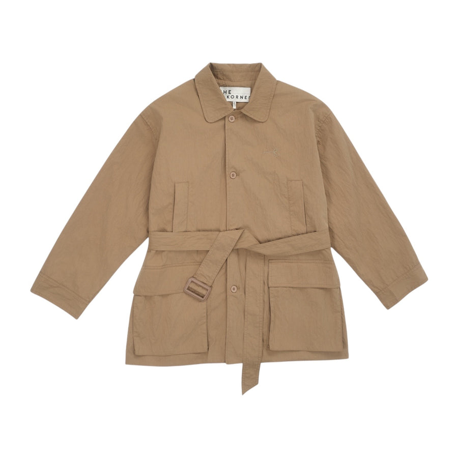 Cotton Twill Overcoat - Beige (BEI)