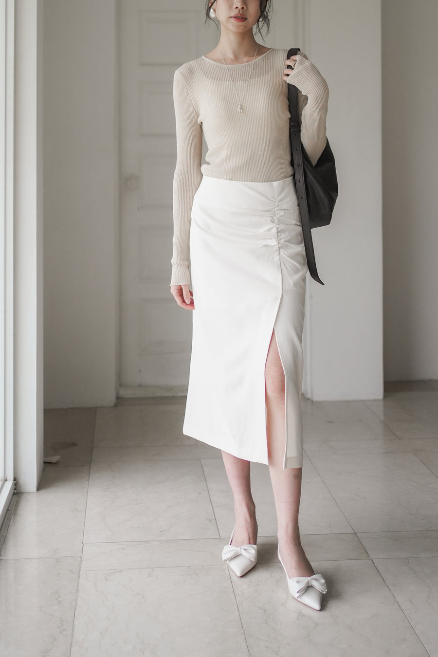 Kedi Bow Heels - Beige (BEI)