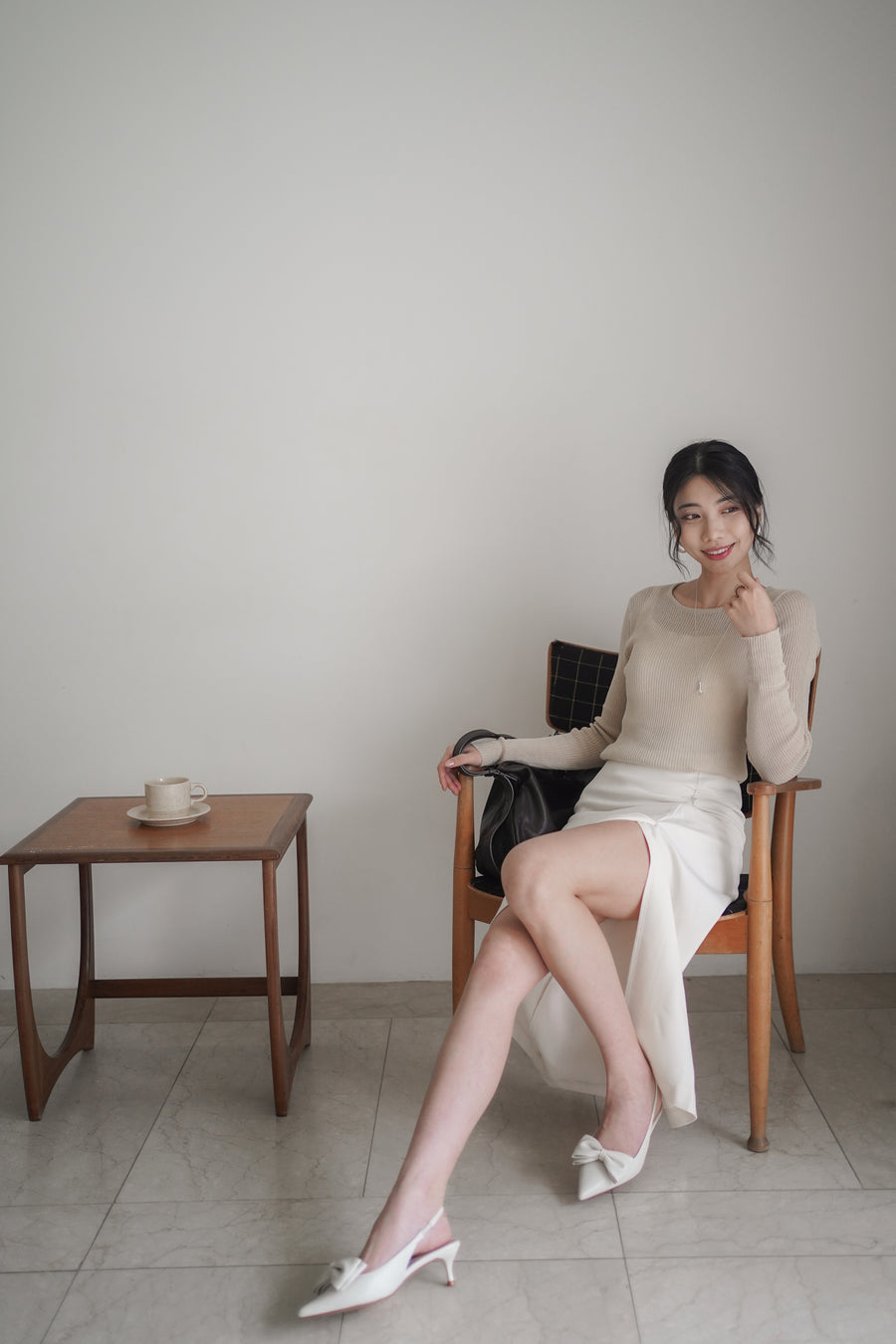 Kedi Bow Heels - Beige (BEI)