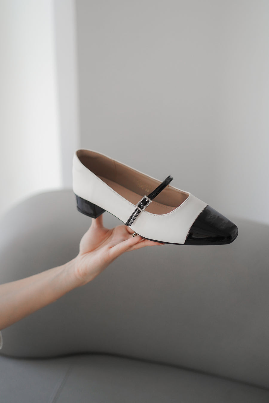 Kedi Mary Jane - Beige (BEI+BLK)