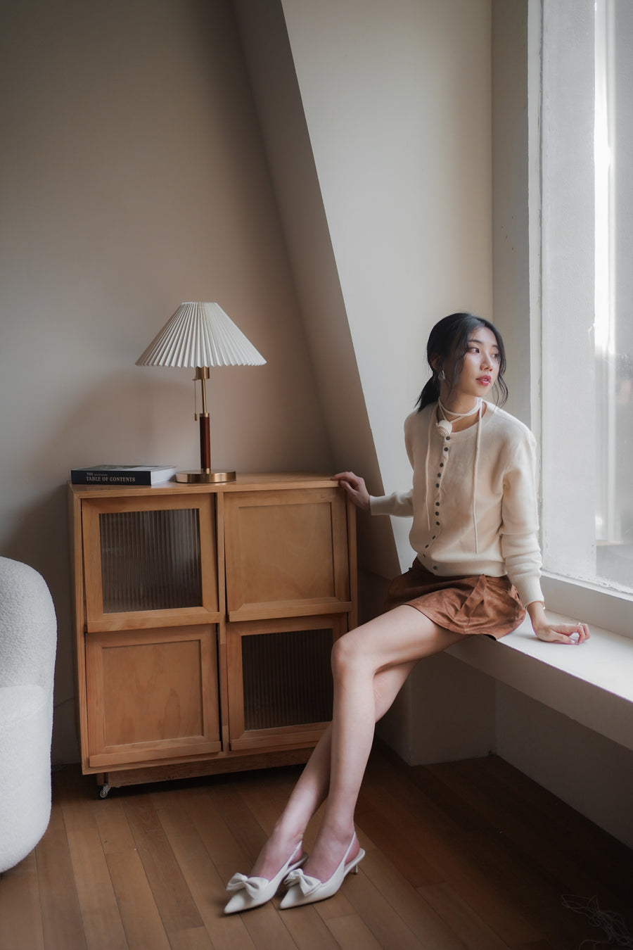 Kedi Bow Heels - Beige (BEI)