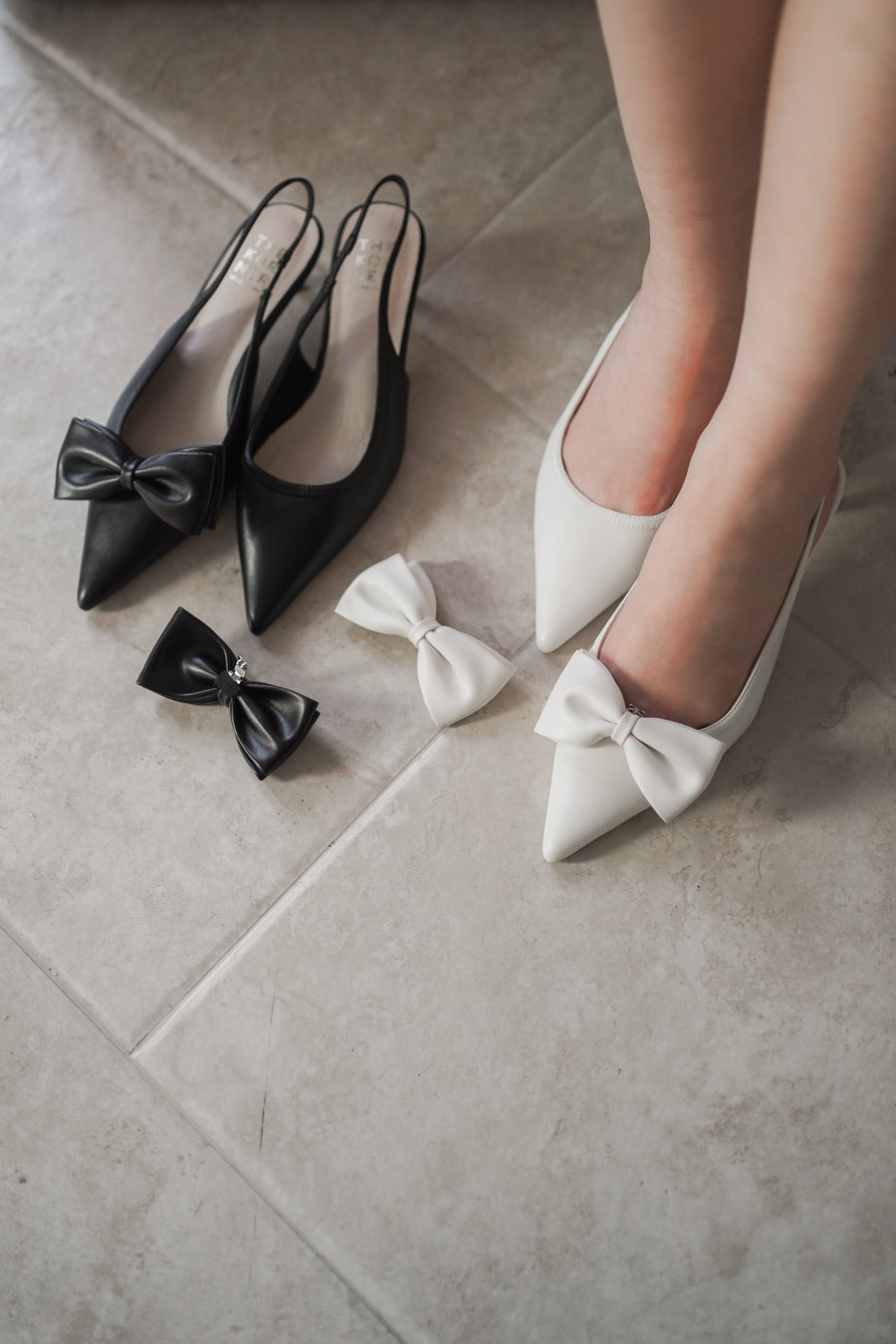 Kedi Bow Heels - Beige (BEI)