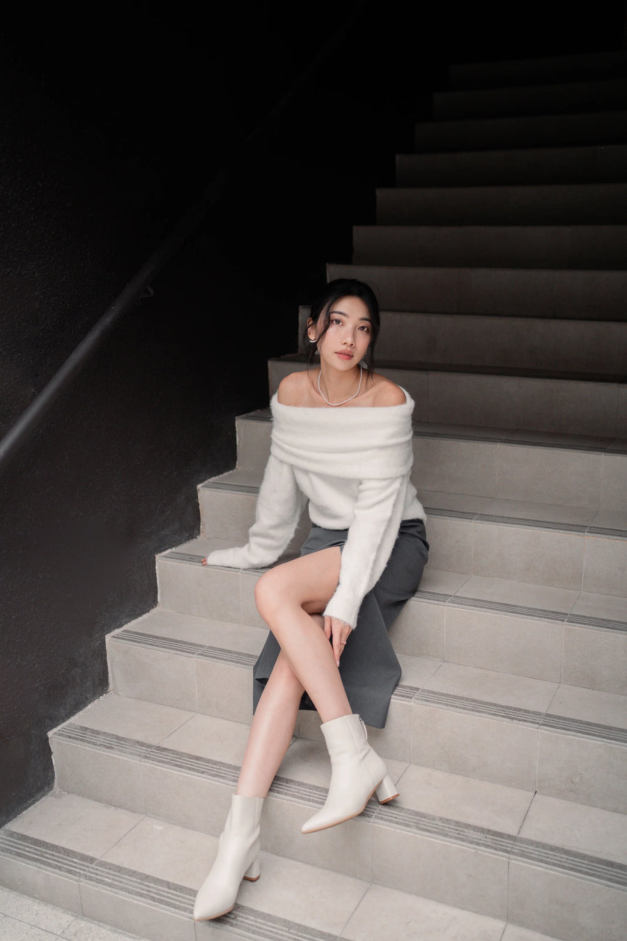 Kedi Heel Boots - Beige (BEI)