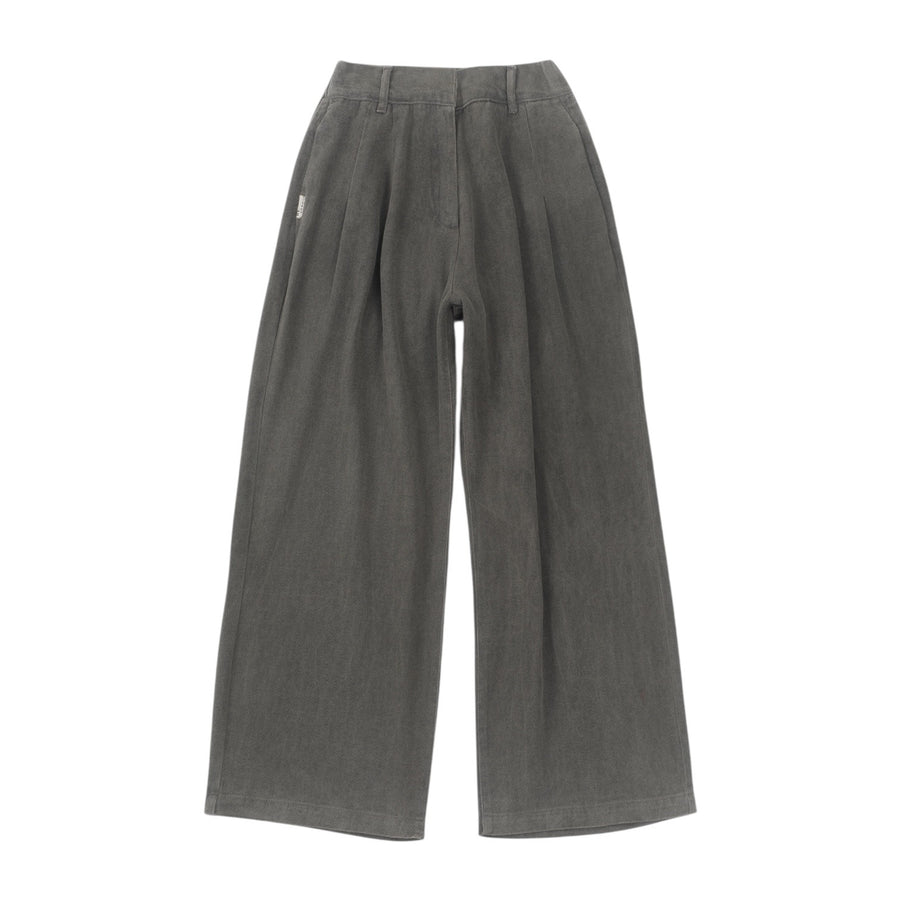 High Waist Denim Pants - Gray (GRY)