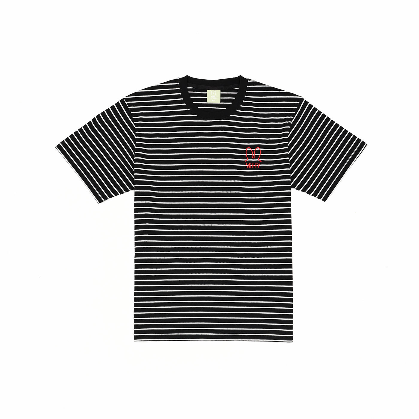 Miffy Head Stripe Tee - Black (BLK)