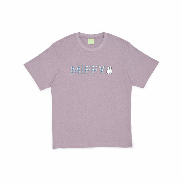 Miffy Checked Patch Tee - Purple (PUP)