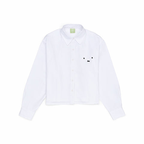 Miffy Face LS Crop Shirt - White (WHT)